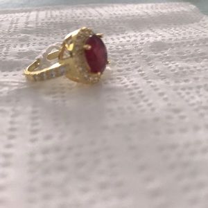 Red Ruby CZ 10k GF size 5.5 ring